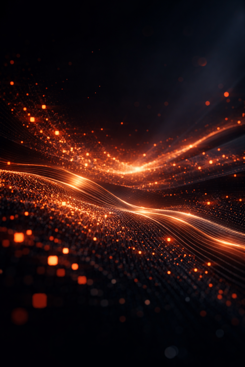 Abstracte visualisatie van datastromen en AI